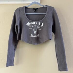 Long Sleeve Crop Top